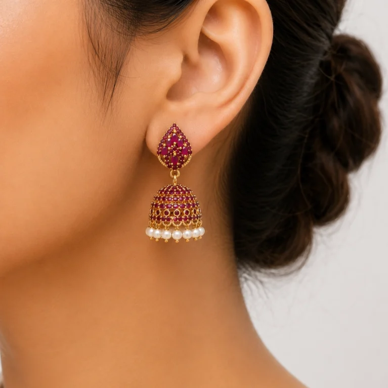 Ruby-red Earrings