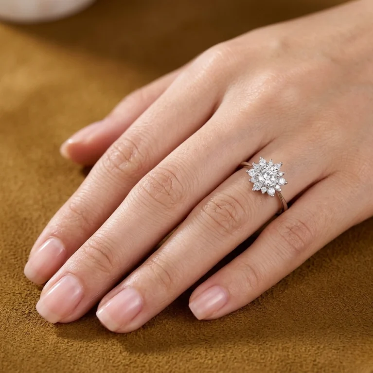 Snowflake Diamond Ring